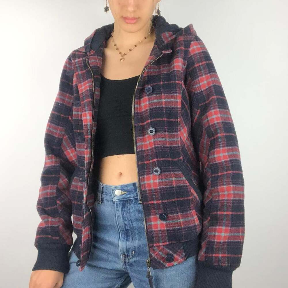 Billabong Women's Red and Black Coat